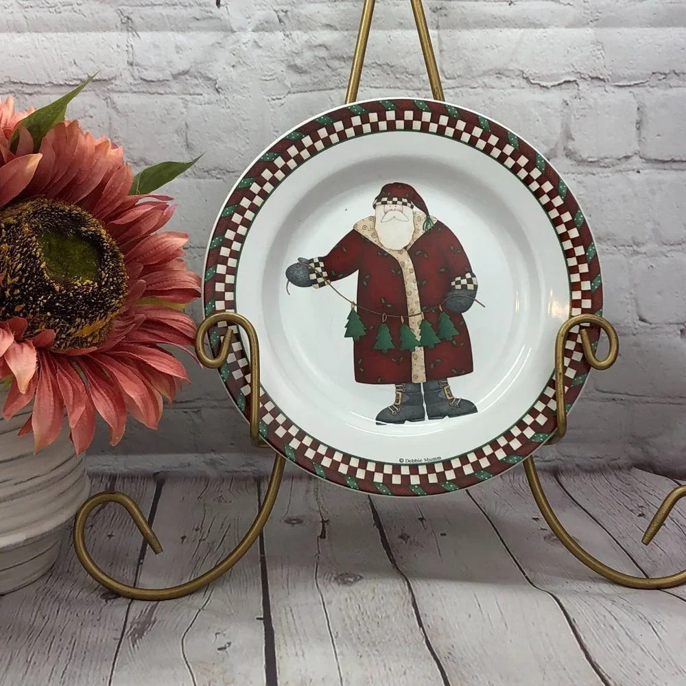 vintage debbie mumm santa Sakura stoneware SANTA'S SPIRIT